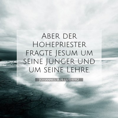 Picture 07 - Johannes 18:19 LUTH1912 - Aber der Hohepriester fragte Jesum um seine - Bible Verse Picture