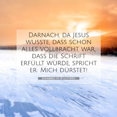 Picture 07 - Johannes 19:28 LUTH1912 - Darnach, da Jesus wußte, daß schon alles - Bible Verse Picture
