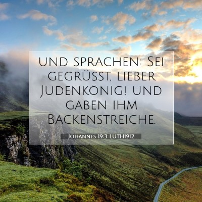 Picture 07 - Johannes 19:3 LUTH1912 - und sprachen: Sei gegrüßt, lieber Judenkönig! - Bible Verse Picture