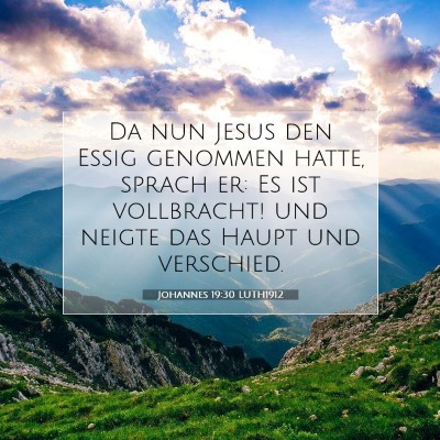Picture 07 - Johannes 19:30 LUTH1912 - Da nun Jesus den Essig genommen hatte, sprach er: - Bible Verse Picture