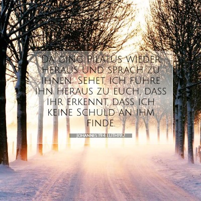 Picture 07 - Johannes 19:4 LUTH1912 - Da ging Pilatus wieder heraus und sprach zu - Bible Verse Picture