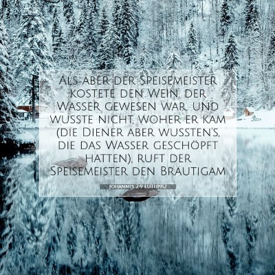 Picture 07 - Johannes 2:9 LUTH1912 - Als aber der Speisemeister kostete den Wein, der - Bible Verse Picture