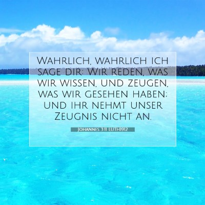 Picture 07 - Johannes 3:11 LUTH1912 - Wahrlich, wahrlich ich sage dir: Wir reden, was - Bible Verse Picture