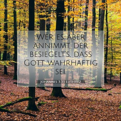Picture 07 - Johannes 3:33 LUTH1912 - Wer es aber annimmt, der besiegelt's, daß Gott - Bible Verse Picture