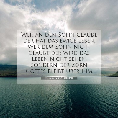 Picture 07 - Johannes 3:36 LUTH1912 - Wer an den Sohn glaubt, der hat das ewige Leben. - Bible Verse Picture