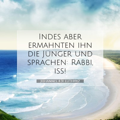 Picture 07 - Johannes 4:31 LUTH1912 - Indes aber ermahnten ihn die Jünger und - Bible Verse Picture
