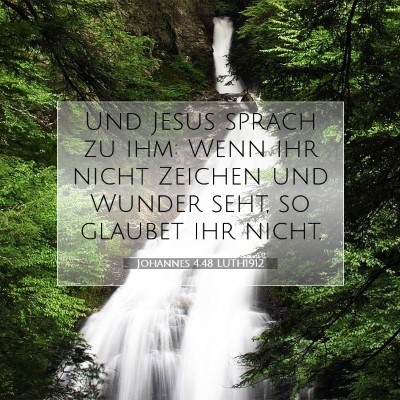 Picture 07 - Johannes 4:48 LUTH1912 - Und Jesus sprach zu ihm: Wenn ihr nicht Zeichen - Bible Verse Picture