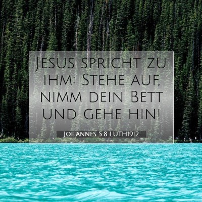 Picture 07 - Johannes 5:8 LUTH1912 - Jesus spricht zu ihm: Stehe auf, nimm dein Bett - Bible Verse Picture