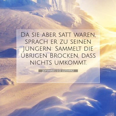 Picture 07 - Johannes 6:12 LUTH1912 - Da sie aber satt waren, sprach er zu seinen - Bible Verse Picture