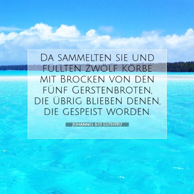 Picture 07 - Johannes 6:13 LUTH1912 - Da sammelten sie und füllten zwölf Körbe mit - Bible Verse Picture