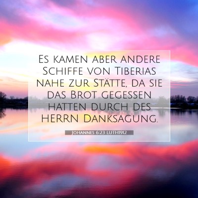 Picture 07 - Johannes 6:23 LUTH1912 - Es kamen aber andere Schiffe von Tiberias nahe - Bible Verse Picture