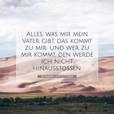Picture 07 - Johannes 6:37 LUTH1912 - Alles, was mir mein Vater gibt, das kommt zu mir; - Bible Verse Picture
