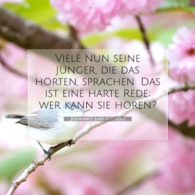 Picture 07 - Johannes 6:60 LUTH1912 - Viele nun seine Jünger, die das hörten, - Bible Verse Picture