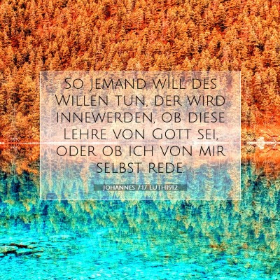 Picture 07 - Johannes 7:17 LUTH1912 - So jemand will des Willen tun, der wird - Bible Verse Picture