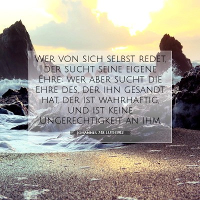 Picture 07 - Johannes 7:18 LUTH1912 - Wer von sich selbst redet, der sucht seine eigene - Bible Verse Picture