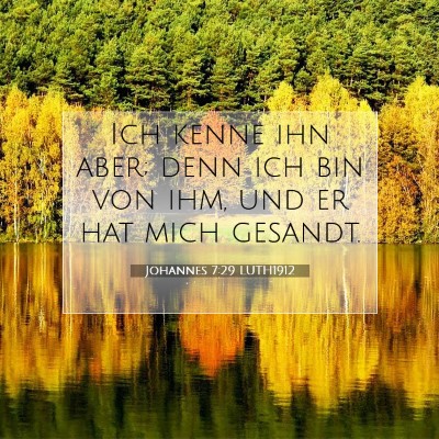 Picture 07 - Johannes 7:29 LUTH1912 - Ich kenne ihn aber; denn ich bin von ihm, und er - Bible Verse Picture