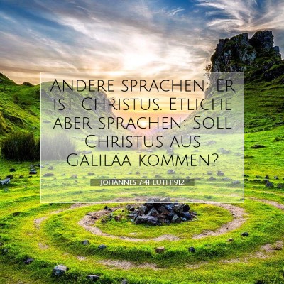Picture 07 - Johannes 7:41 LUTH1912 - Andere sprachen: Er ist Christus. Etliche aber - Bible Verse Picture