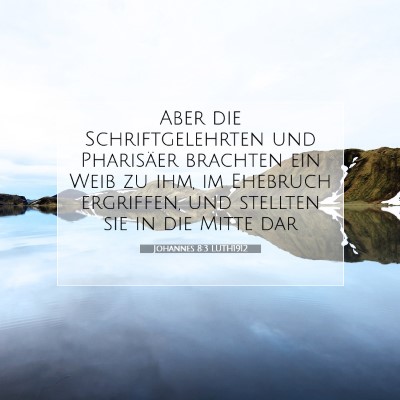 Picture 07 - Johannes 8:3 LUTH1912 - Aber die Schriftgelehrten und Pharisäer brachten - Bible Verse Picture