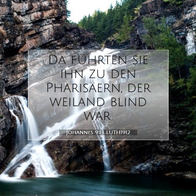 Picture 07 - Johannes 9:13 LUTH1912 - Da führten sie ihn zu den Pharisäern, der - Bible Verse Picture