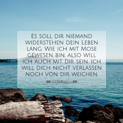 Picture 07 - Josua 1:5 LUTH1912 - Es soll dir niemand widerstehen dein Leben lang. - Bible Verse Picture
