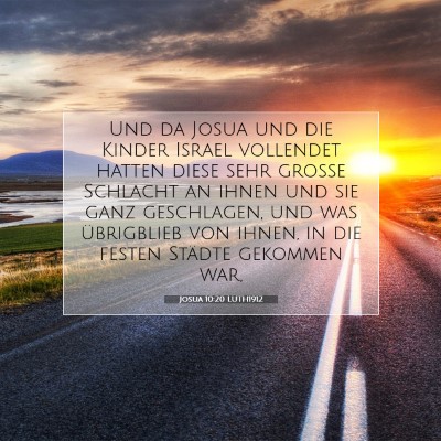 Picture 07 - Josua 10:20 LUTH1912 - Und da Josua und die Kinder Israel vollendet - Bible Verse Picture