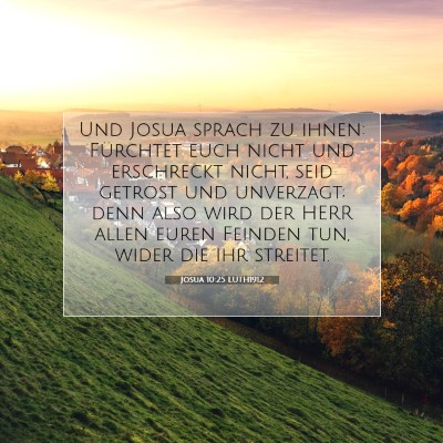 Picture 07 - Josua 10:25 LUTH1912 - Und Josua sprach zu ihnen: Fürchtet euch nicht - Bible Verse Picture