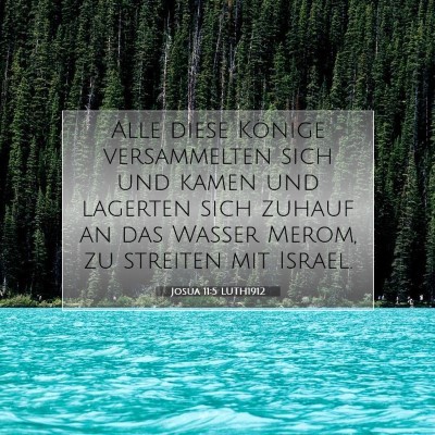 Picture 07 - Josua 11:5 LUTH1912 - Alle diese Könige versammelten sich und kamen - Bible Verse Picture