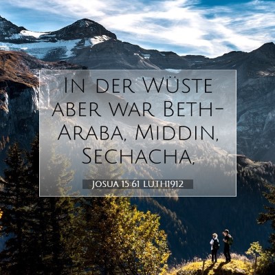Picture 07 - Josua 15:61 LUTH1912 - In der Wüste aber war Beth-Araba, Middin, - Bible Verse Picture