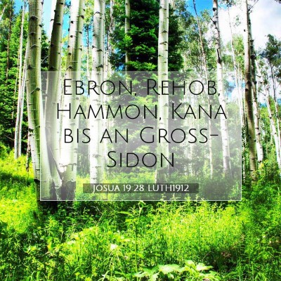Picture 07 - Josua 19:28 LUTH1912 - Ebron, Rehob, Hammon, Kana bis an - Bible Verse Picture