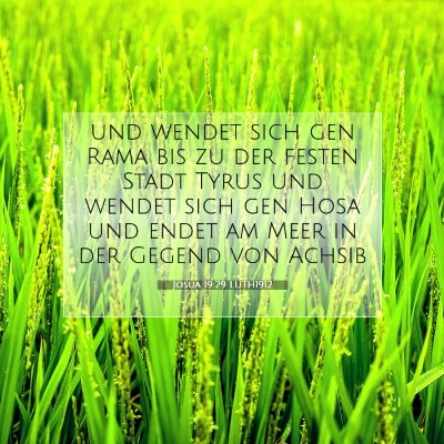 Picture 07 - Josua 19:29 LUTH1912 - und wendet sich gen Rama bis zu der festen Stadt - Bible Verse Picture