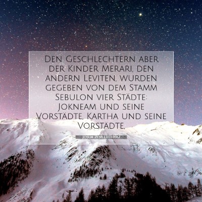 Picture 07 - Josua 21:34 LUTH1912 - Den Geschlechtern aber der Kinder Merari, den - Bible Verse Picture