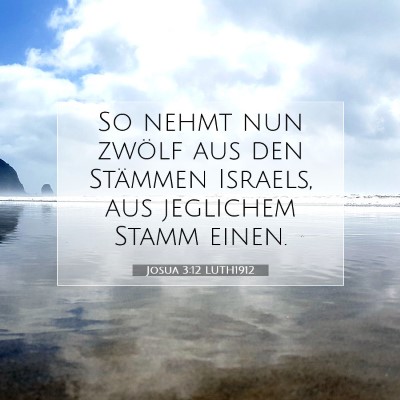 Picture 07 - Josua 3:12 LUTH1912 - So nehmt nun zwölf aus den Stämmen Israels, aus - Bible Verse Picture