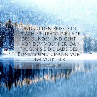 Picture 07 - Josua 3:6 LUTH1912 - Und zu den Priestern sprach er: Tragt die Lade - Bible Verse Picture