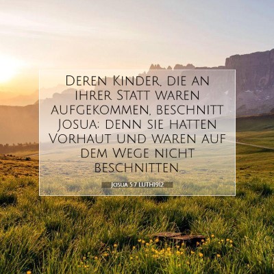 Picture 07 - Josua 5:7 LUTH1912 - Deren Kinder, die an ihrer Statt waren - Bible Verse Picture