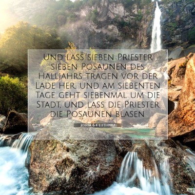 Picture 07 - Josua 6:4 LUTH1912 - Und laß sieben Priester sieben Posaunen des - Bible Verse Picture