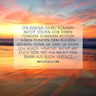 Picture 07 - Josua 7:12 LUTH1912 - Die Kinder Israel können nicht stehen vor ihren - Bible Verse Picture