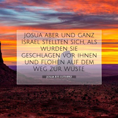 Picture 07 - Josua 8:15 LUTH1912 - Josua aber und ganz Israel stellten sich, als - Bible Verse Picture