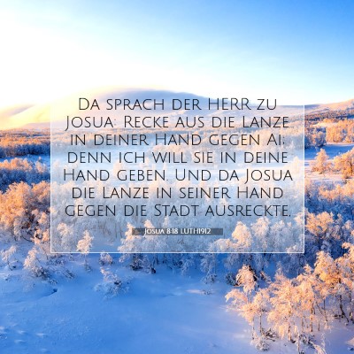 Picture 07 - Josua 8:18 LUTH1912 - Da sprach der HERR zu Josua: Recke aus die Lanze - Bible Verse Picture