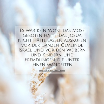 Picture 07 - Josua 8:35 LUTH1912 - Es war kein Wort, das Mose geboten hatte, das - Bible Verse Picture