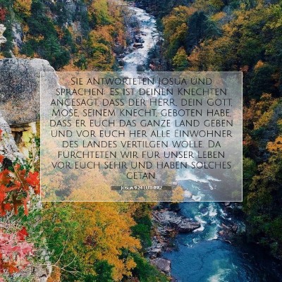 Picture 07 - Josua 9:24 LUTH1912 - Sie antworteten Josua und sprachen: Es ist deinen - Bible Verse Picture