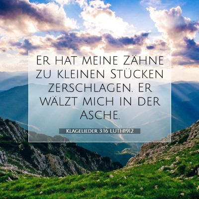Picture 07 - Klagelieder 3:16 LUTH1912 - Er hat meine Zähne zu kleinen Stücken - Bible Verse Picture