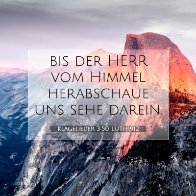 Picture 07 - Klagelieder 3:50 LUTH1912 - bis der HERR vom Himmel herabschaue uns sehe - Bible Verse Picture