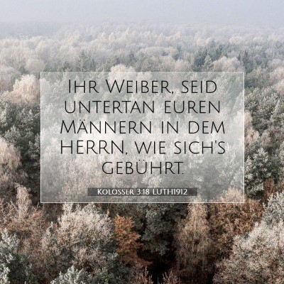 Picture 07 - Kolosser 3:18 LUTH1912 - Ihr Weiber, seid untertan euren Männern in dem - Bible Verse Picture