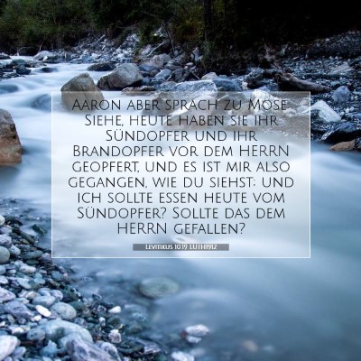 Picture 07 - Levitikus 10:19 LUTH1912 - Aaron aber sprach zu Mose: Siehe, heute haben sie - Bible Verse Picture