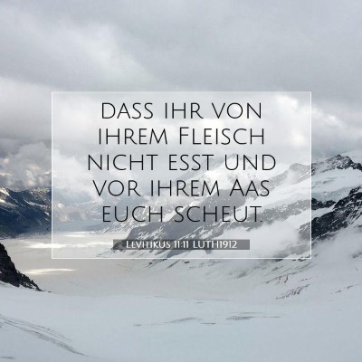 Picture 07 - Levitikus 11:11 LUTH1912 - daß ihr von ihrem Fleisch nicht eßt und vor - Bible Verse Picture