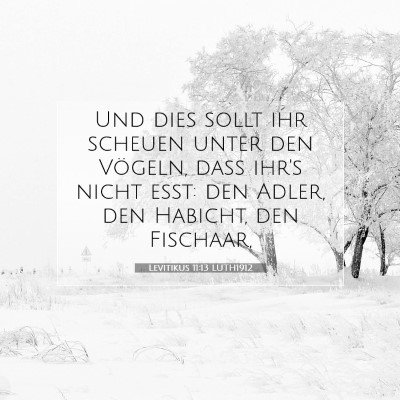 Picture 07 - Levitikus 11:13 LUTH1912 - Und dies sollt ihr scheuen unter den Vögeln, - Bible Verse Picture