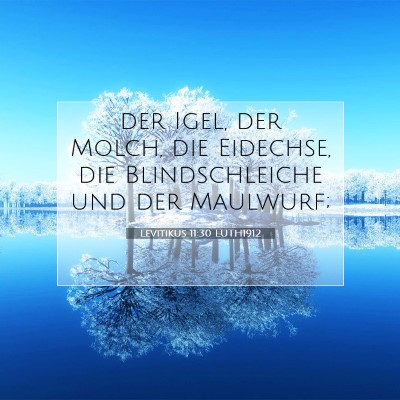 Picture 07 - Levitikus 11:30 LUTH1912 - der Igel, der Molch, die Eidechse, die - Bible Verse Picture