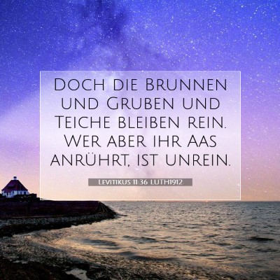 Picture 07 - Levitikus 11:36 LUTH1912 - Doch die Brunnen und Gruben und Teiche bleiben - Bible Verse Picture