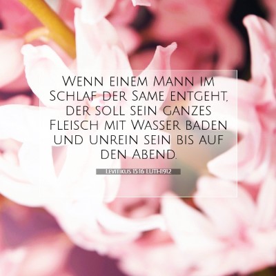 Picture 07 - Levitikus 15:16 LUTH1912 - Wenn einem Mann im Schlaf der Same entgeht, der - Bible Verse Picture