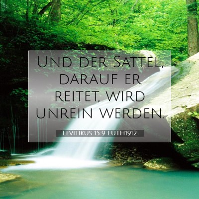Picture 07 - Levitikus 15:9 LUTH1912 - Und der Sattel, darauf er reitet, wird unrein - Bible Verse Picture